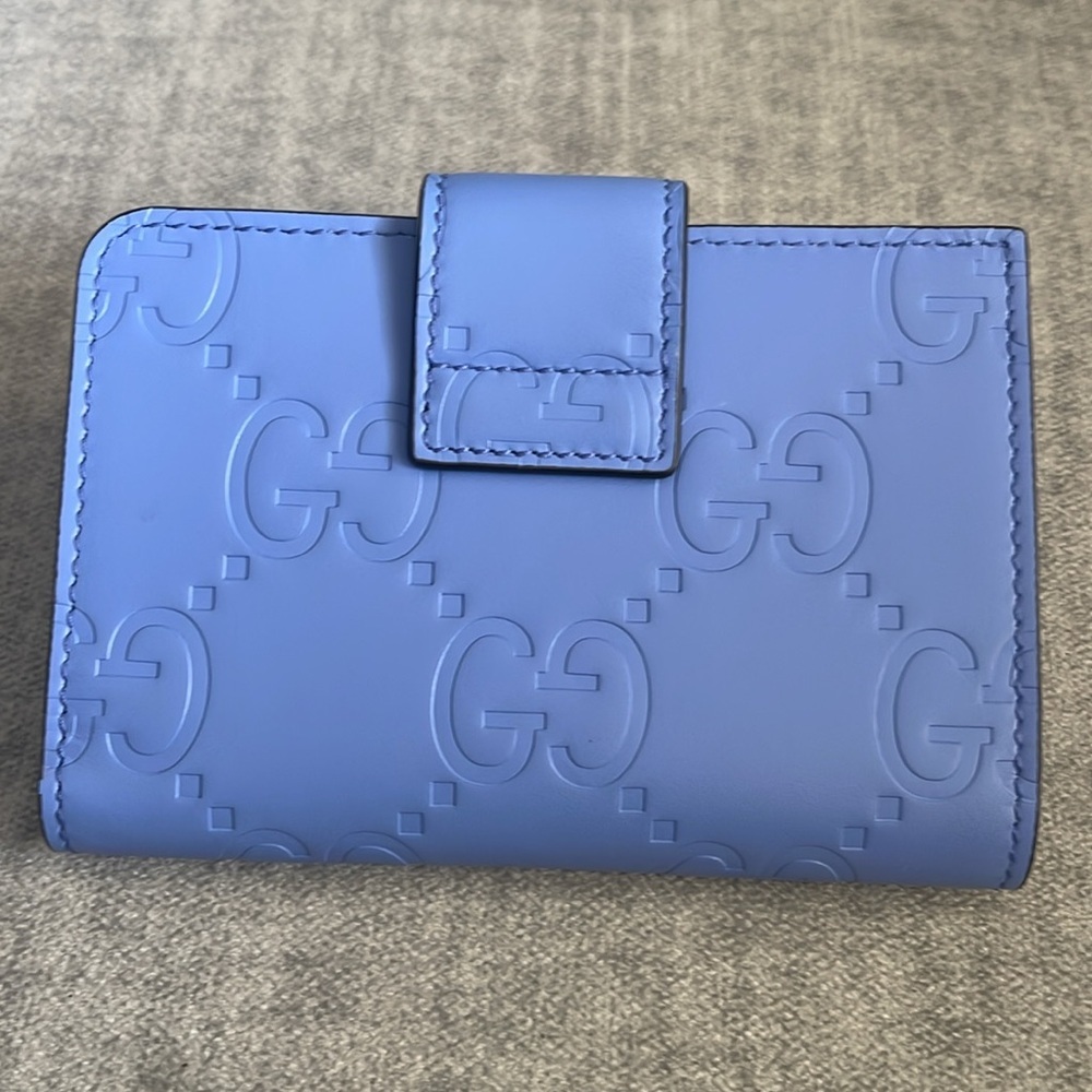 Gucci Blue Leather Wallet Classic Design - Picture 5 of 8